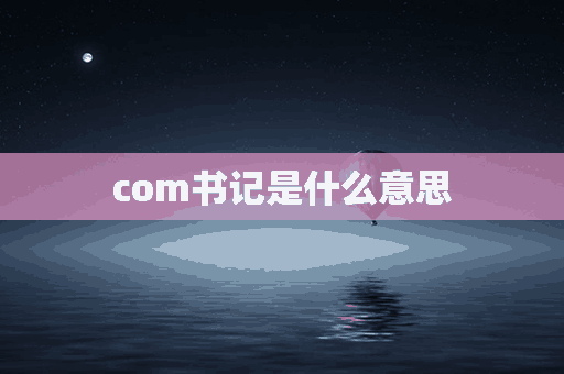 com书记是什么意思